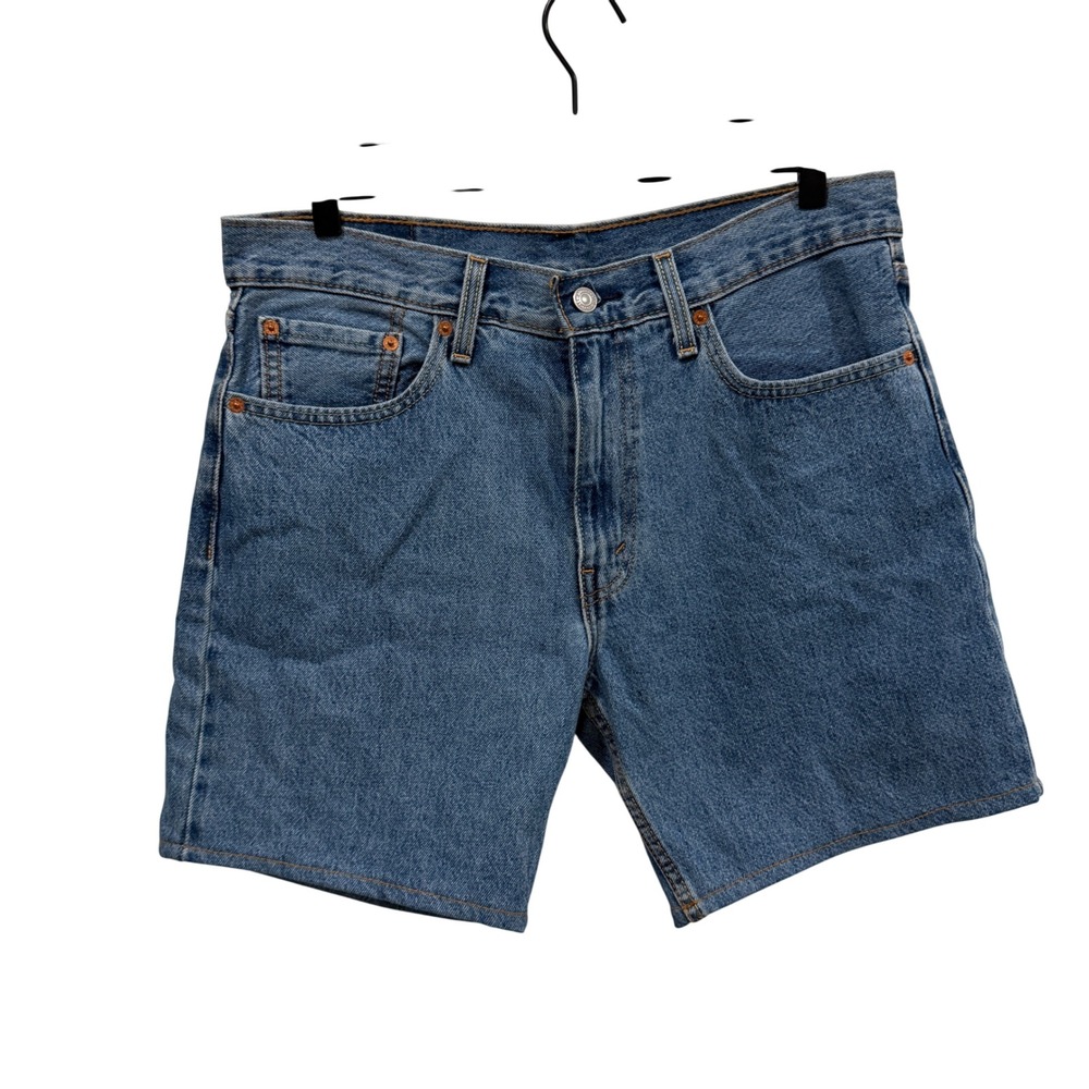Levis 405 Standard Fit Denim Shorts Mens 33 Blue Mid Wash 39864-0004 Jean Shorts